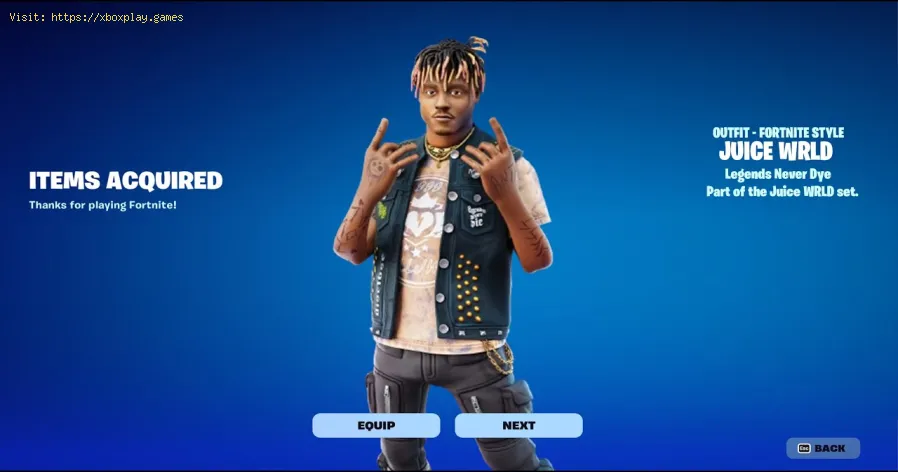 Fortnite: Come ottenere la skin Juice WRLD gratuita