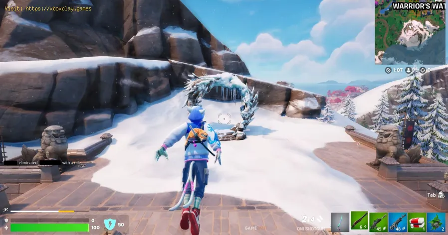 Fortnite saltar desde una cornisa y rodar sobre el terreno