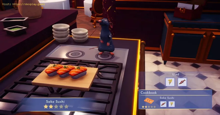 Disney Dreamlight Valley: Como fazer Sushi de Saquê