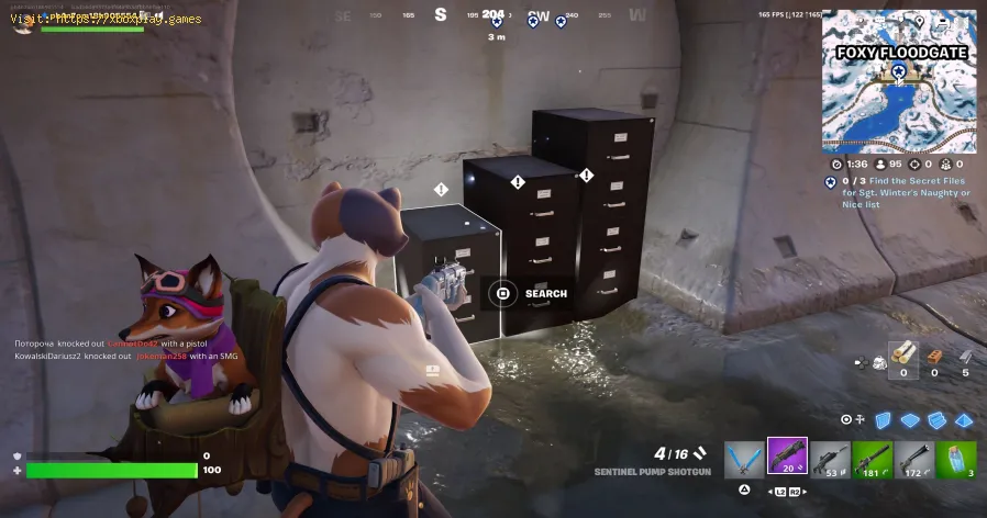 Fortnite : La liste du sergent Winter à Foxy Floodgate