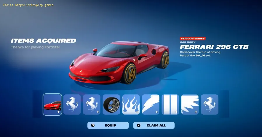 Fortnite: Come ottenere la Ferrari 296 GTB