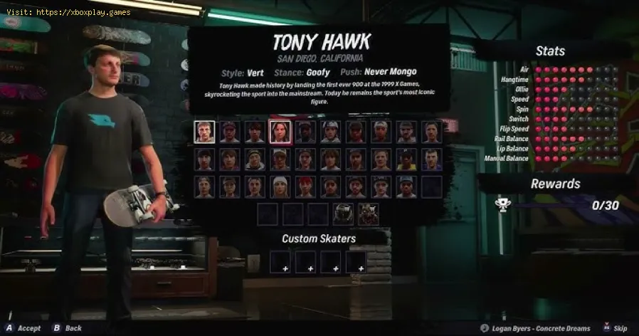 Tony Hawk's Pro Skater 3+4: Todos os itens da loja secreta