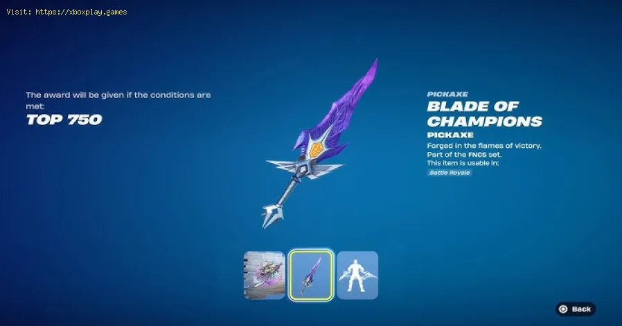 Fortnite: El pico gratuito de la Hoja de los Campeones