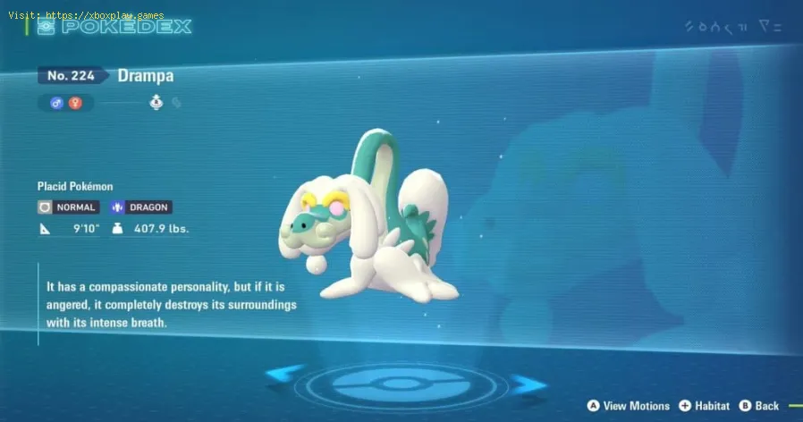 Pokemon Legends Z-A Drampa-Standort