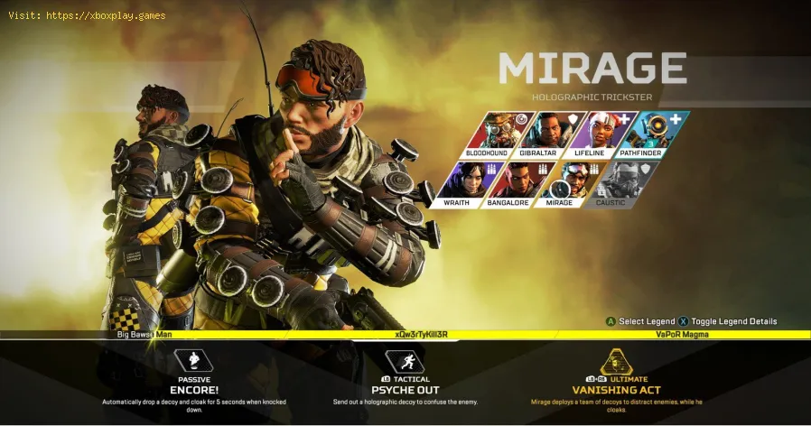 Apex Legends Mirage: guide de trucs