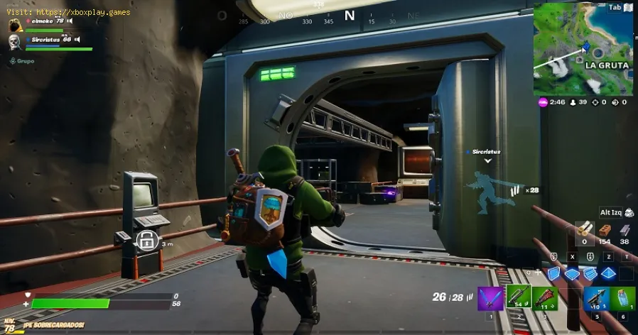 Fortnite: coffre-fort en utilisant un passage secret - T