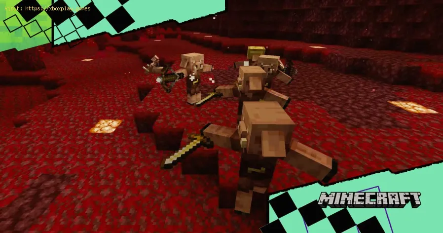 Minecraft Nether: Trading with a Piglin