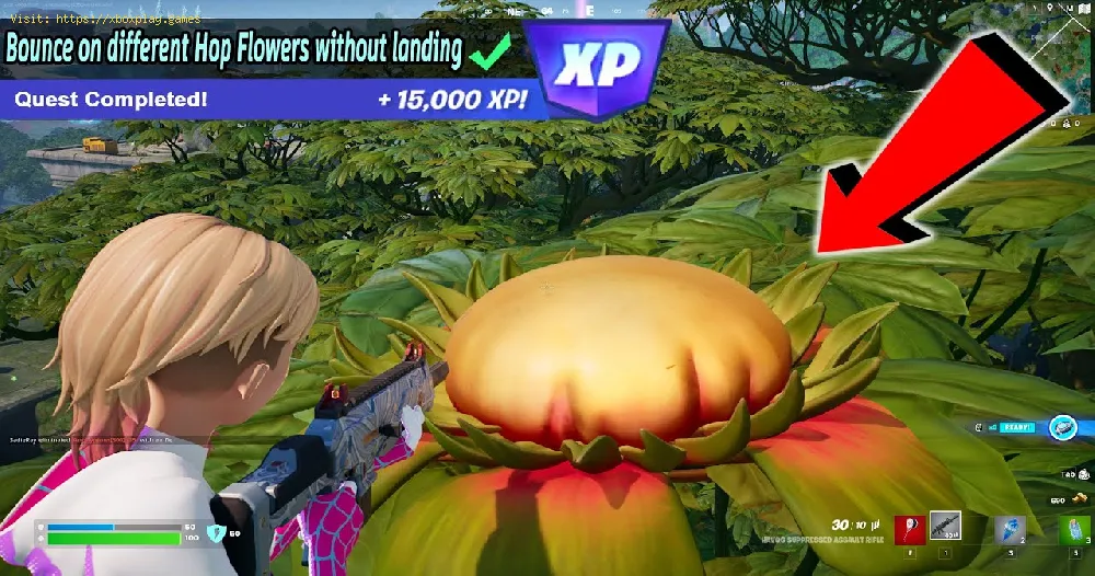 different Hop Flowers without landing in Fortnite