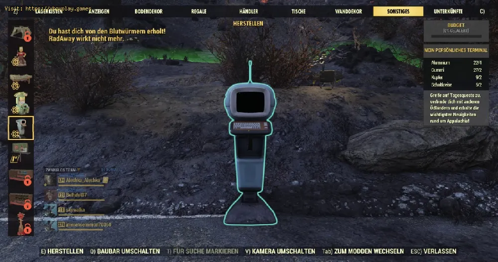 Fallout 76 でカメラを入手する方法