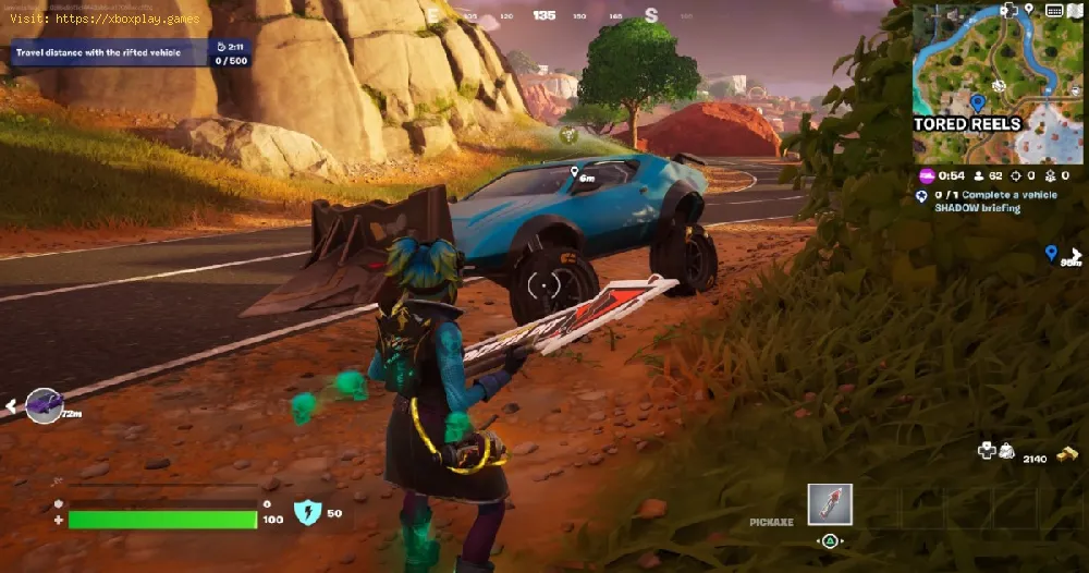 start a vehicle SHADOW briefing in Fortnite