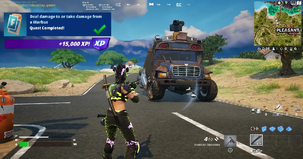 deal damage to or take damage from a War Bus in Fortnite
