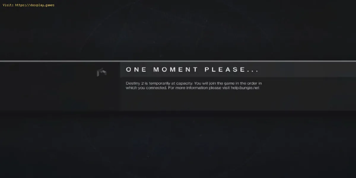 Destiny 2: Como corrigir One moment please error
