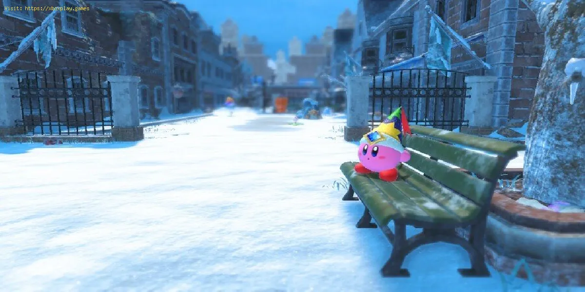 Kirby and the Forgotten Land: come trovare tutte e quattro le sculture di neve degli animali su Northeast Frost Street