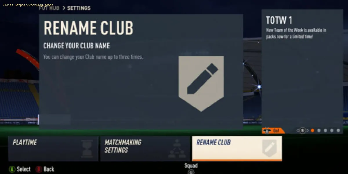 Come cambiare il nome del club in FIFA 23