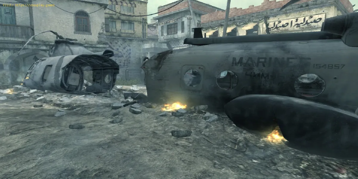 Modern Warfare 2 fantasma perto do acidente de helicóptero