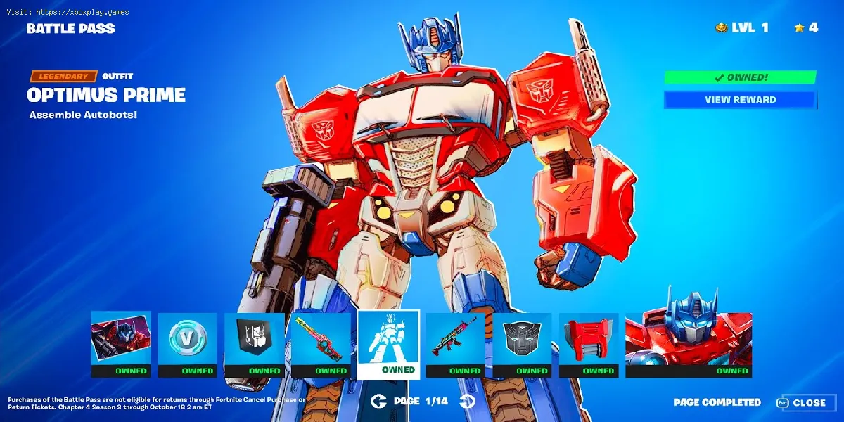 ottieni il costume Optimus Prime in Fortnite