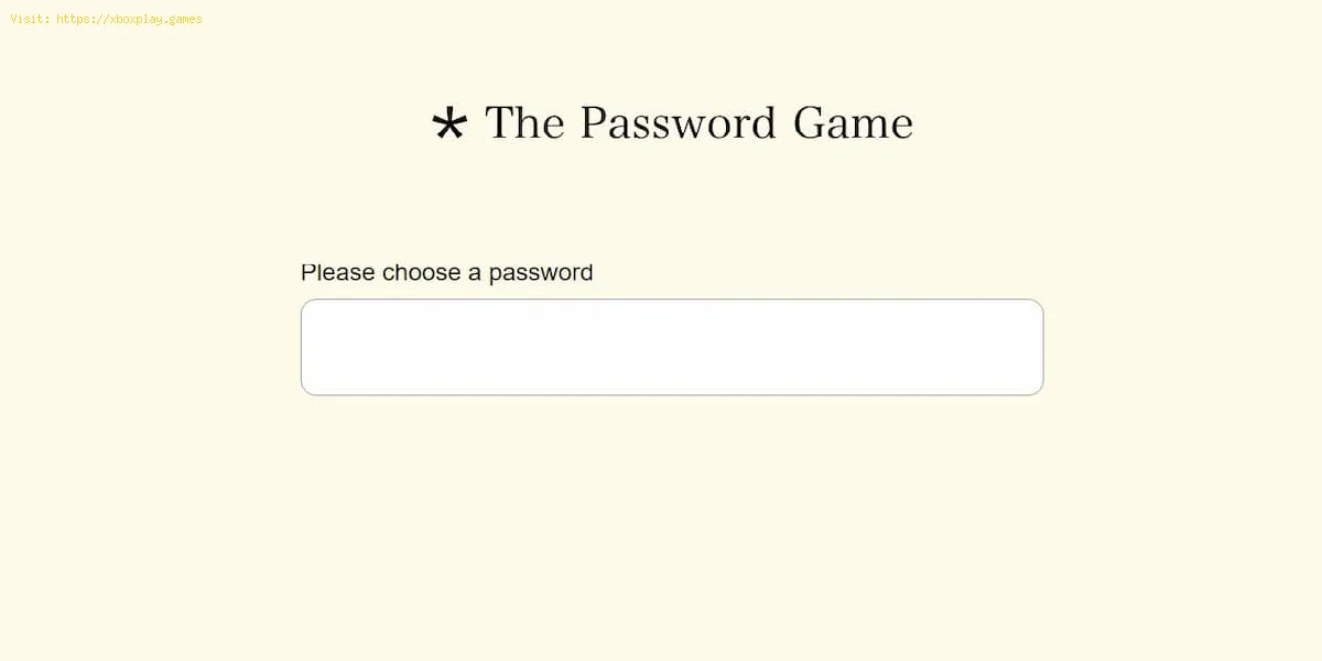 résoudre le mot de passe Password Game n'est pas fort