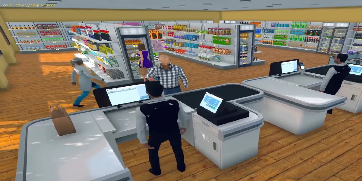utilizzare le luci di magazzino in Supermarket Simulator