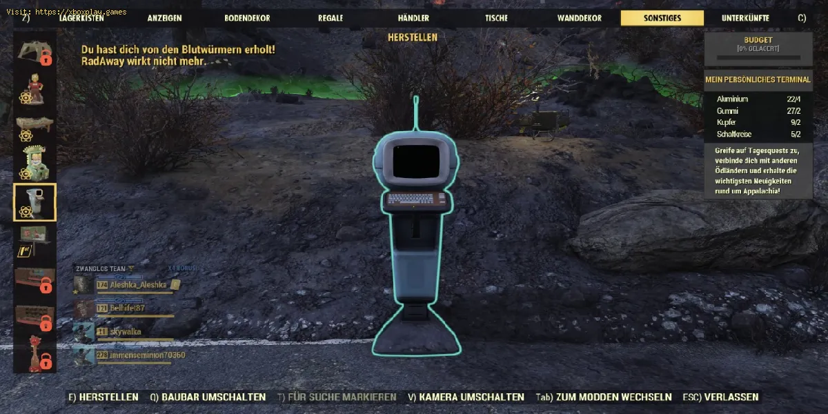 Fallout 76: Obtenha uma câmera