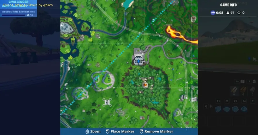 Fortnite Fortbyte 31: a cratera de meteoros tem vista para o local. 3