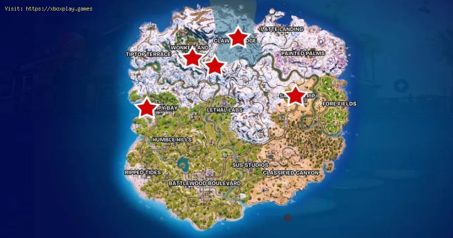 the Yule Trooper Boss in Fortnite - location 2