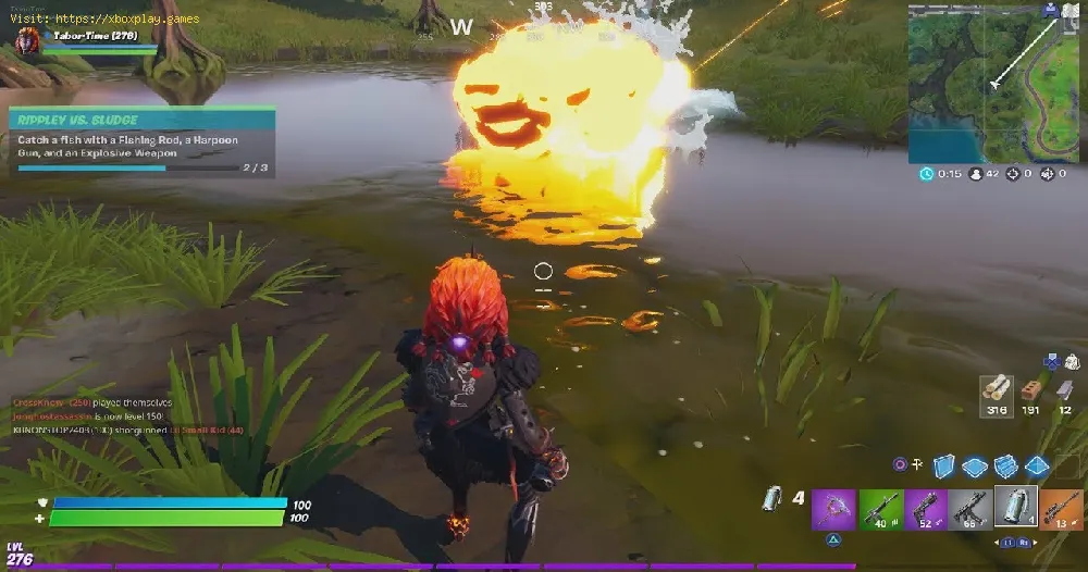 Fortnite: how to fish with explosive weapons