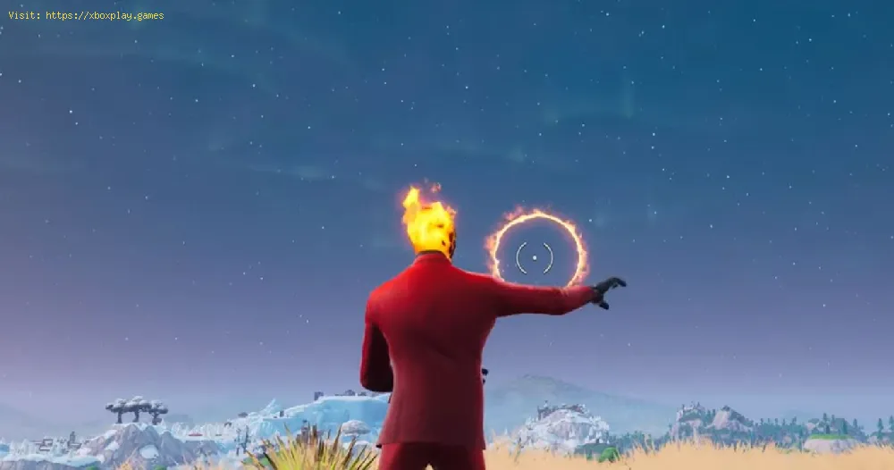 Fortnite Week 10 Challenges: Launch through flaming hoops with a cannon