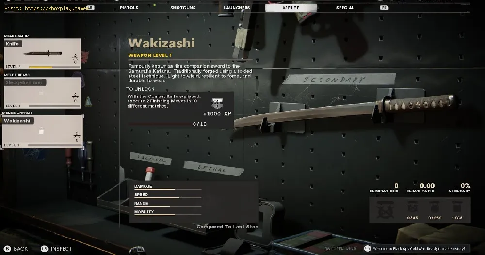 Call of Duty Black Ops Cold War: How to Unlock Wakizashi Sword
