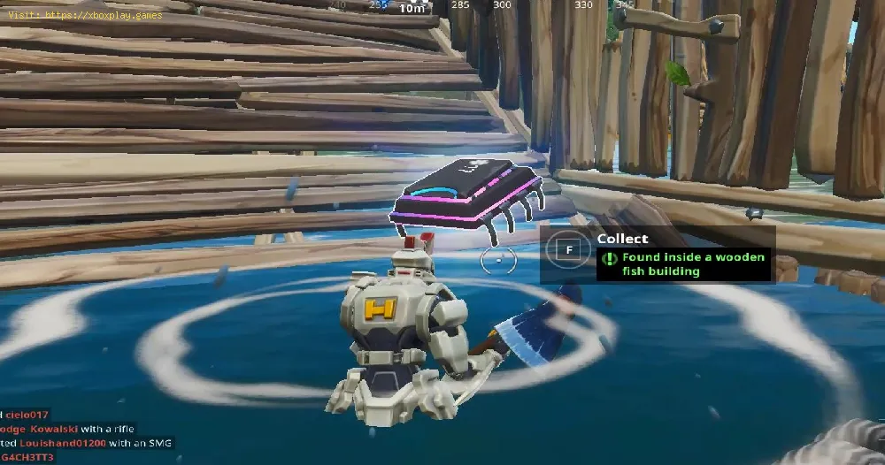Fortnite Fortbyte 17:  Inside a wooden fish Building