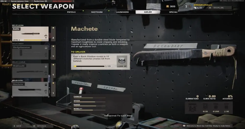 Call of Duty Black Ops Cold War: How to Unlock the Machete
