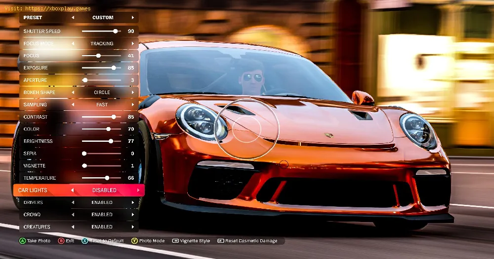 Forza Horizon 4：写真モードの使用方法