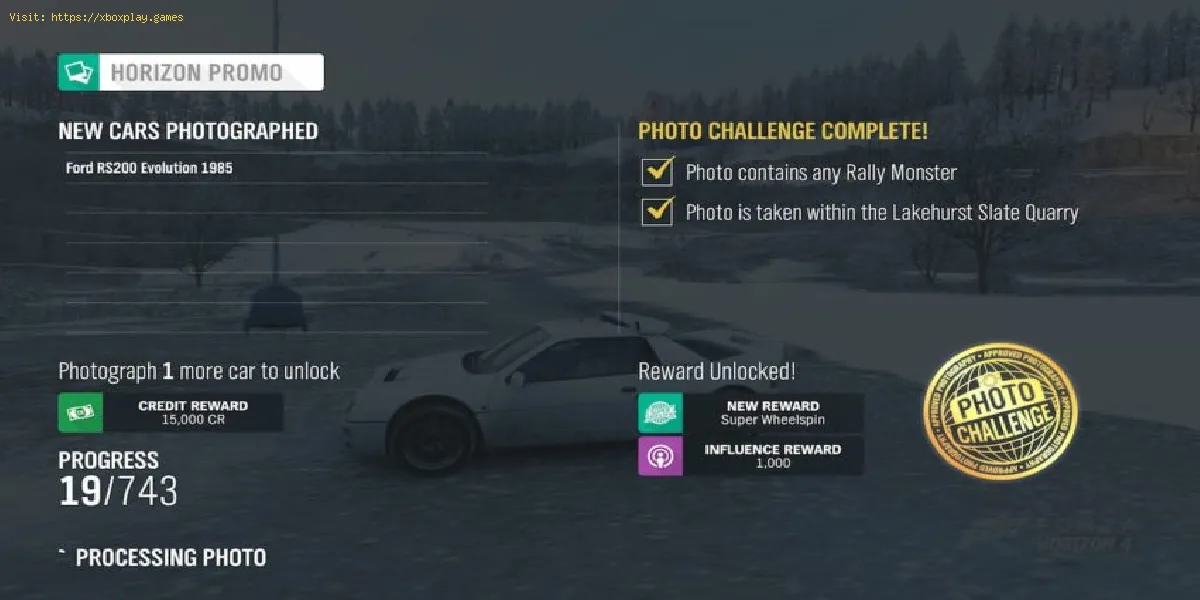 Forza Horizon 4: Como completar o desafio fotográfico semanal do Monstro do Rally da Pedreira