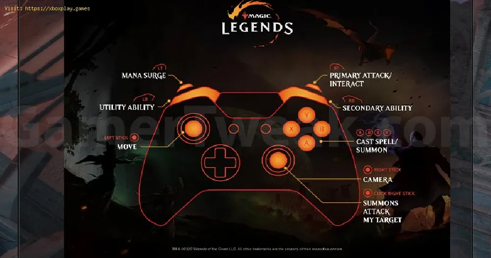Magic Legends:  Controller Guide for xbox