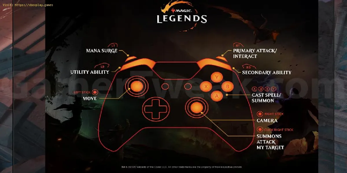 Magic Legends: Guia do controlador Xbox
