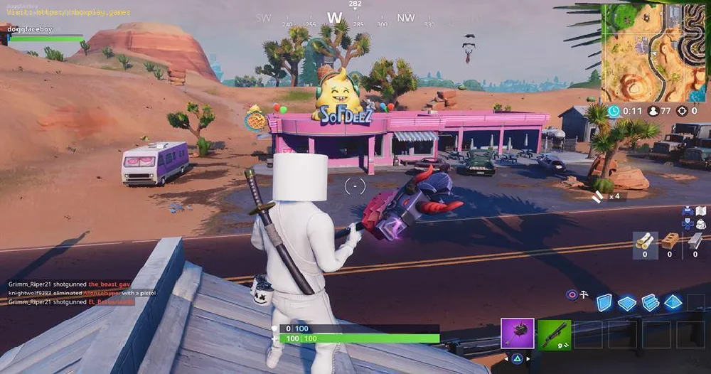 Fortnite Fortbyte 6: Use the Yay emote at an ice cream shop in the desert