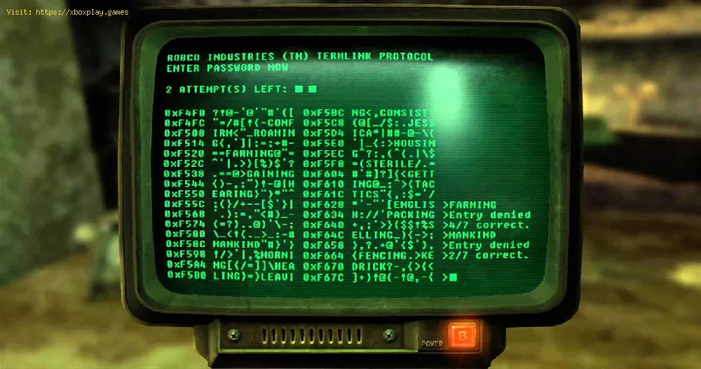 Fallout 76：端末をハックする方法