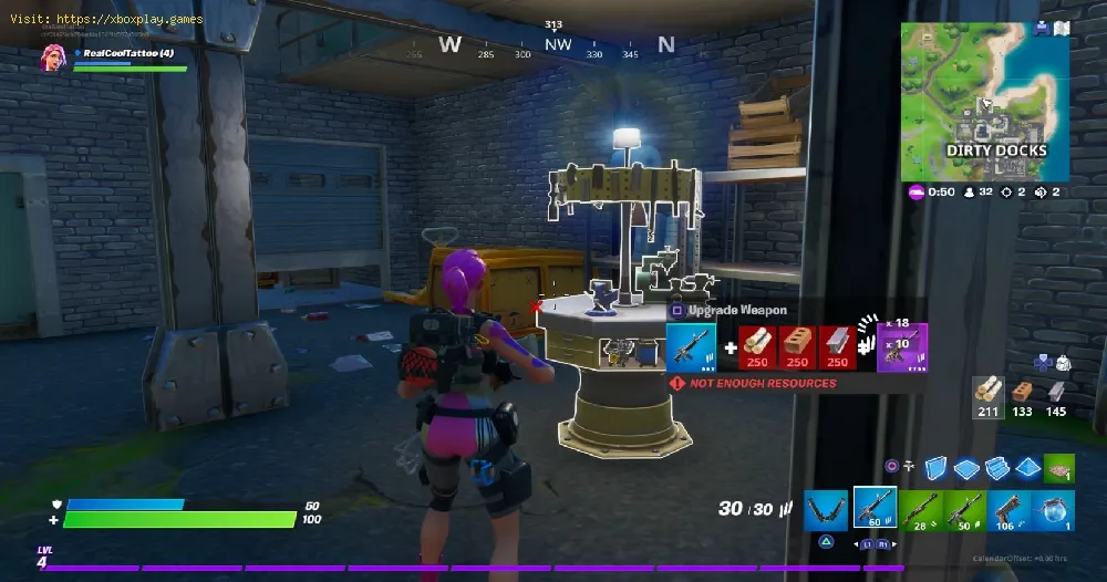 Fortnite: How to Upgrade Weapons at Upgrade Benches