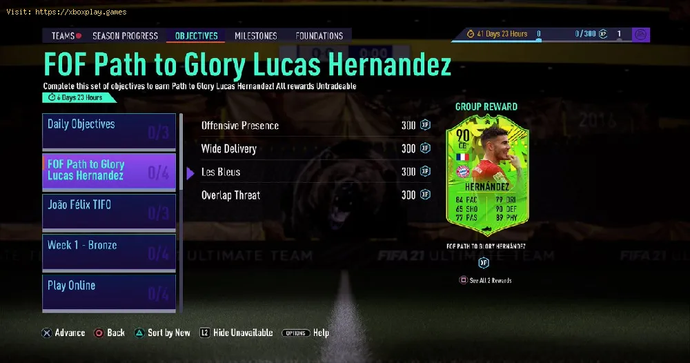 FIFA 21: How to complete FOF Path to Glory Lucas Hernandez