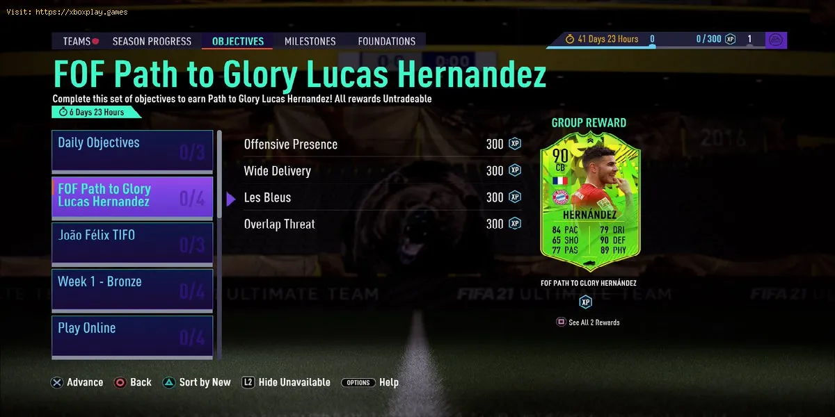 FIFA 21: Cómo completar el FOF Path to Glory Lucas Hernández