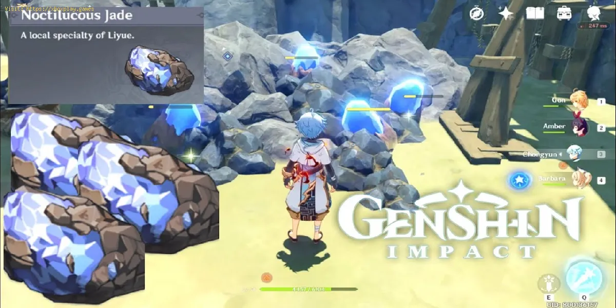 Genshin Impact: Cómo encontrar jade noctilucous
