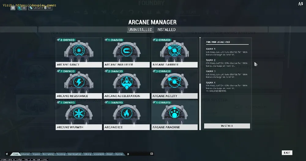 Warframe: How to get Arcanes