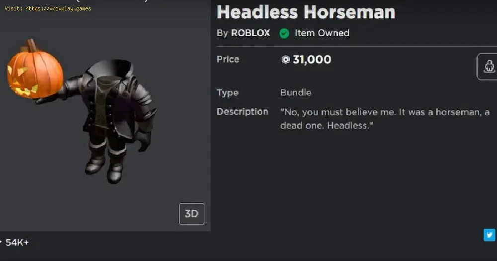 Roblox: How to get the Headless Horseman