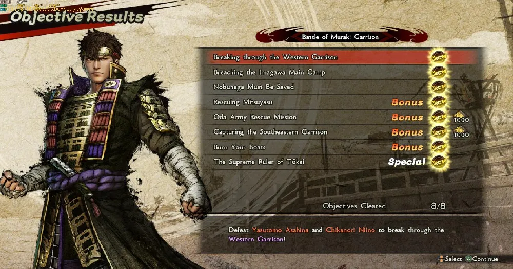 Samurai Warriors 5: How to get bonus objectives