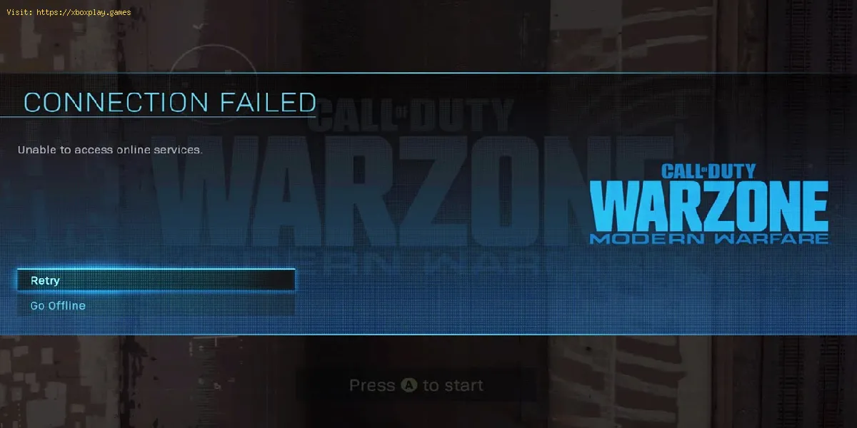 Call of Duty Warzone: Como corrigir o erro "não é possível conectar-se a serviços online"