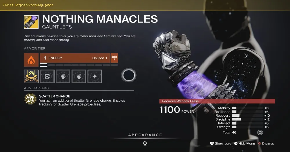 Destiny 2: How to Get Nothing Manacles Warlock Gauntlets