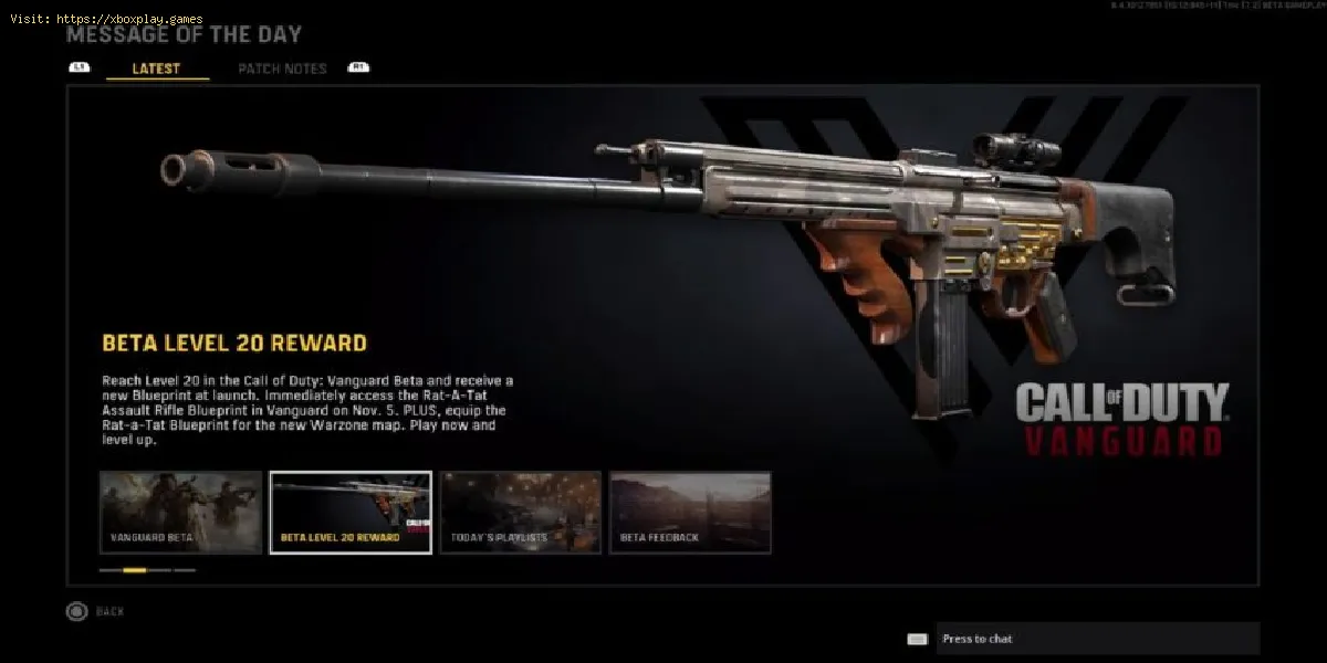 Call of Duty Vanguard - Warzone: Como obter o projeto do rifle de assalto Rat-A-Tat