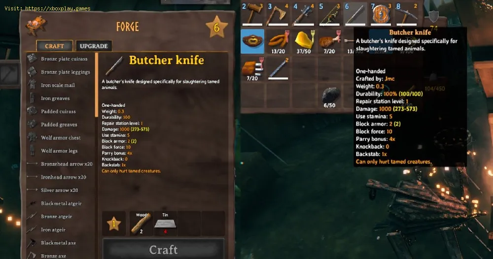 Valheim: How to make the Butcher Knife