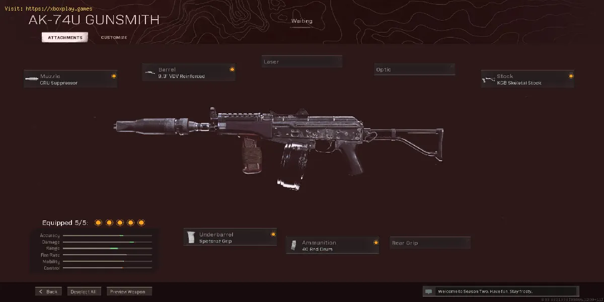 Call of Duty Warzone : le meilleur équipement AK-74u pour la saison 5