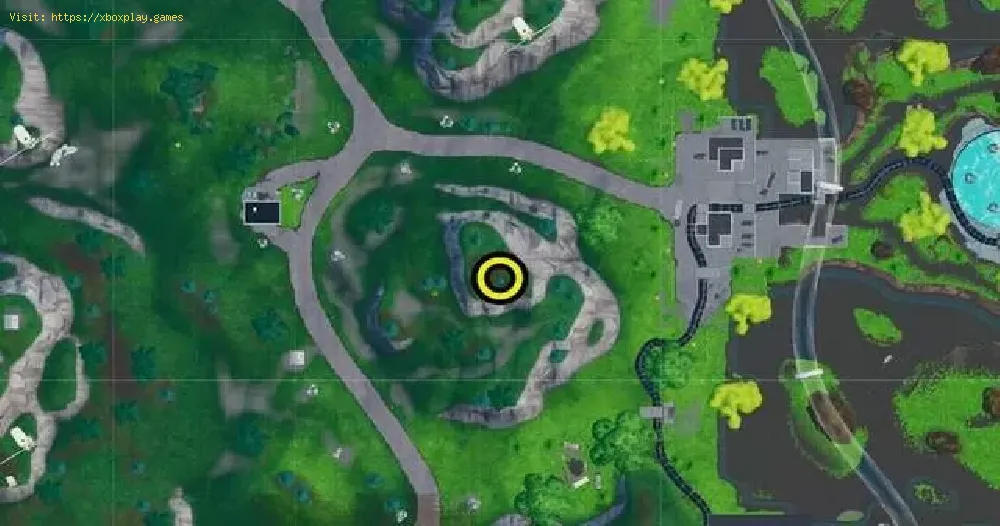Fortnite Fortbyte 23 Location - RV Campsite, a Gas Station, and a Monstrous Footprint