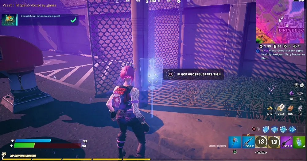 Fortnite: Where to place Ghostbuster signs in Holly Hedges, Dirty Docks or Pleasant Park